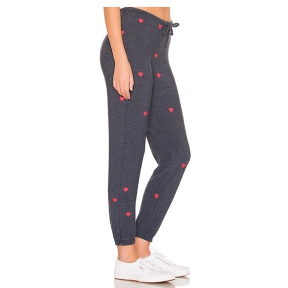 Anthro Chaser Tiny Hearts Avalon Sweatpants Ships Same Day - Picture 4 of 6
